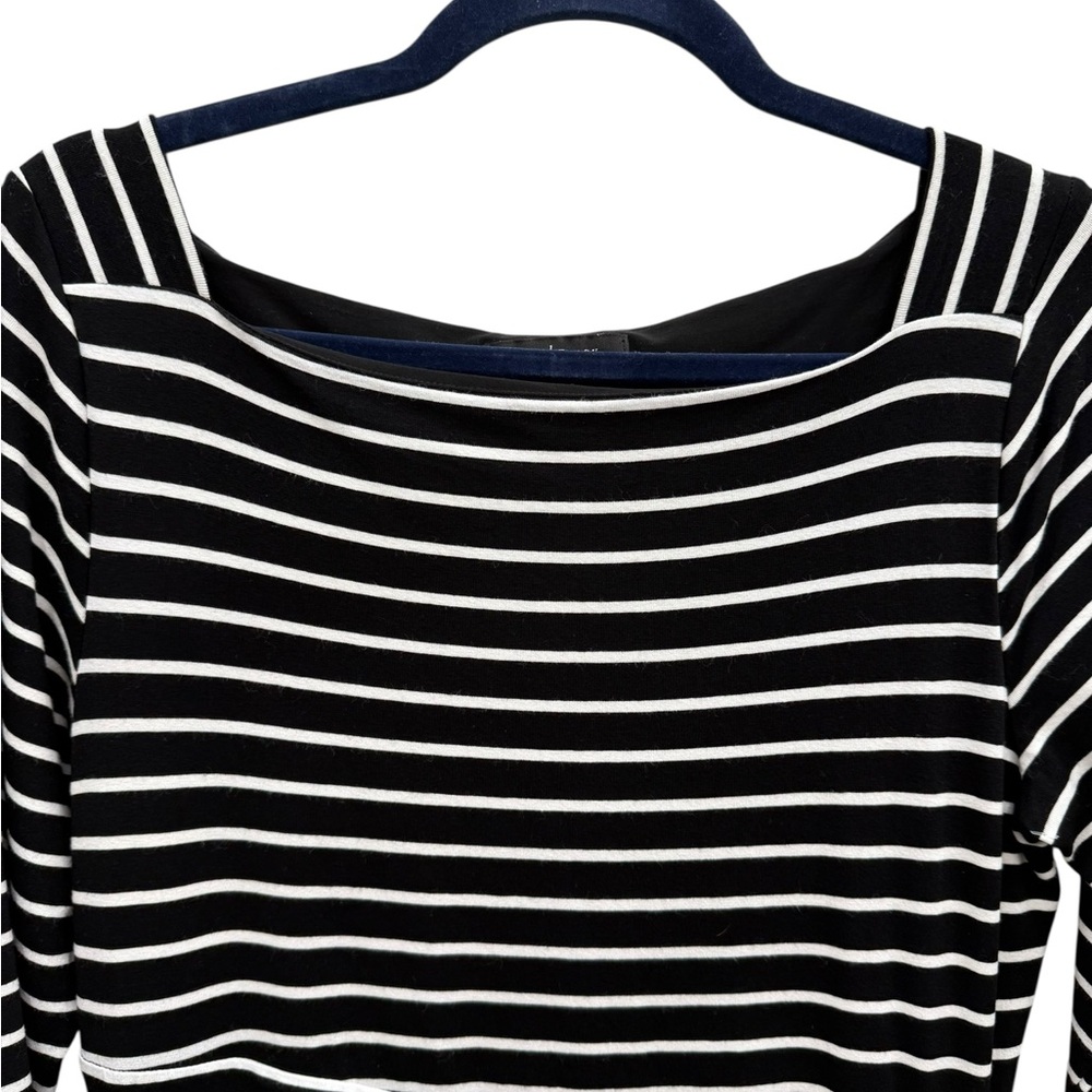 White House Black Market Black and White Striped Dress - Picture 5 of 7